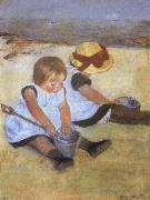 Mary Cassatt Children on the Beach oil painting artist